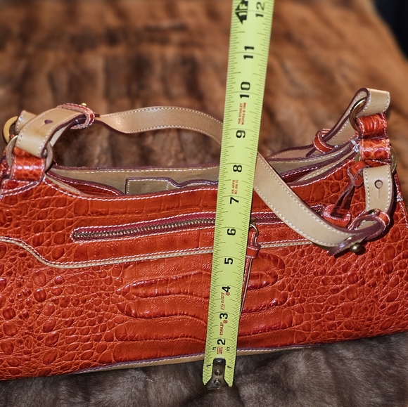 BRAHMIN Orange Stella Spencer purse - Picture 8 of 10